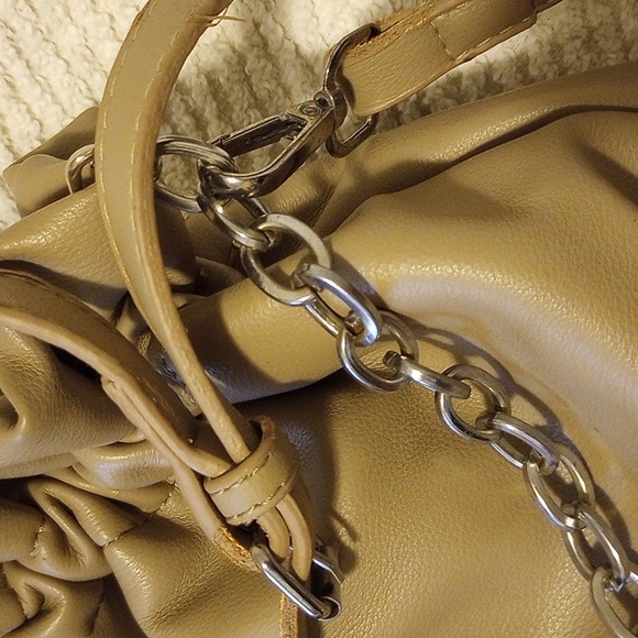 EUC_Small Taupe Singed Handbag/CrossBody - Picture 13 of 13